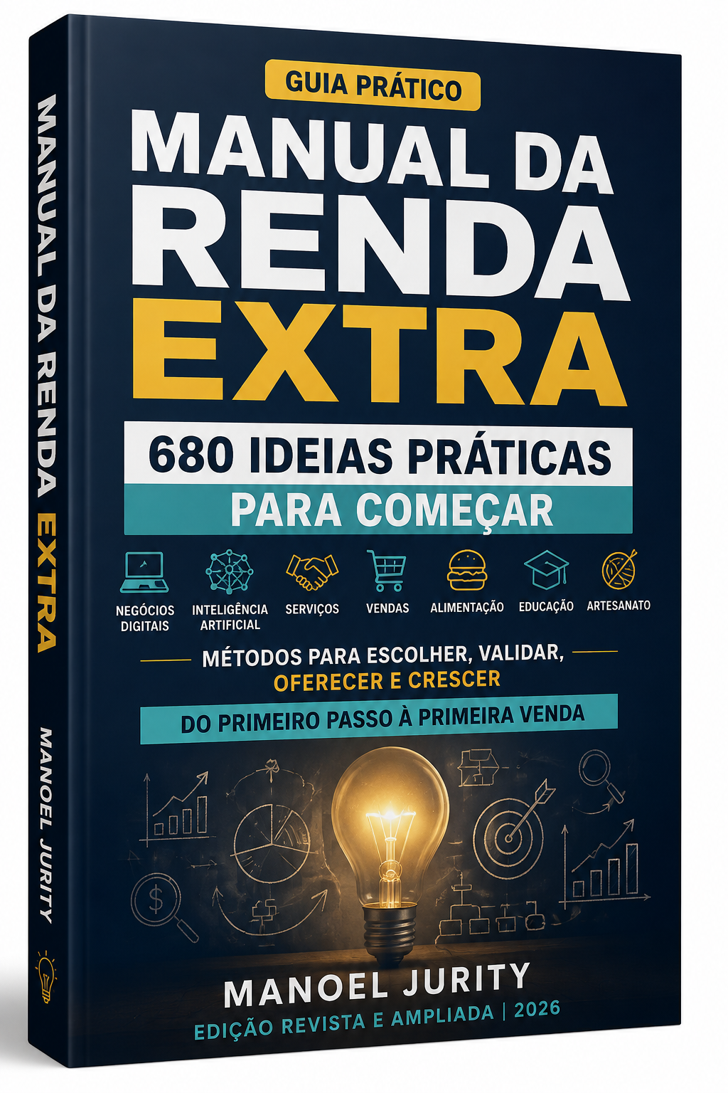 Capa do eBook bônus Manual da Renda Extra — 680 Ideias Práticas para Começar, por Manoel Jurity